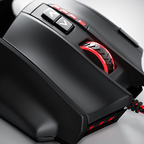 Titanwolf - 16400 DPI USB Laser Gaming Mouse - 18 Tasten - 16400 DPI - konfigurierbare LED-Farb-Beleuchtung - Avago Sensor - MMO - inkl. Software programmierbare Tasten - bis zu 30G Beschleunigung Bild 2