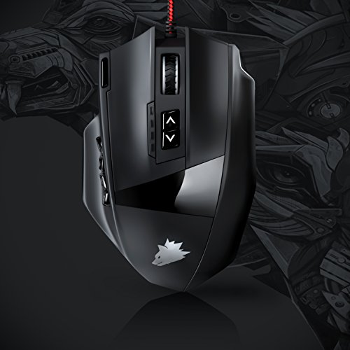Titanwolf - 16400 DPI USB Laser Gaming Mouse - 18 Tasten - 16400 DPI - konfigurierbare LED-Farb-Beleuchtung - Avago Sensor - MMO - inkl. Software programmierbare Tasten - bis zu 30G Beschleunigung Bild 5