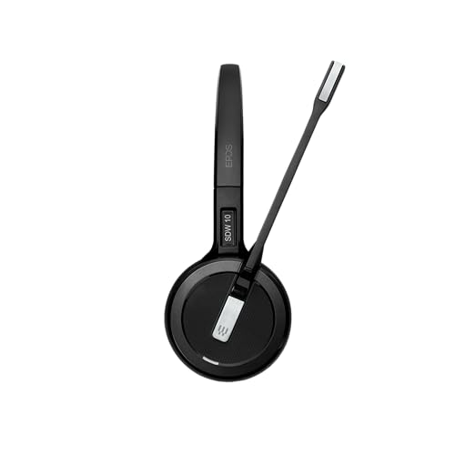 Sennheiser SDW 5015 (506592) einseitiges drahtloses DECT Super Breitband Headset für Schreibtisch Telefon & Softphone/PC Anschluss Dual Mikrofon Ultra Noise Canceling, schwarz Bild 2