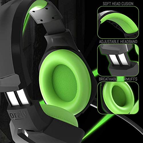 Gaming Headset für PC PS5, PlayStation PS4, Xbox Series X | S, Xbox ONE,Nintendo Switch, Laptop & Google Stadia Stereo-Sound with mit Geräuschunterdrückung Microphone-Hornet RXH-20 Sagano Auflage Bild 4