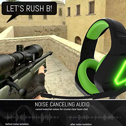 Gaming Headset für PC PS5, PlayStation PS4, Xbox Series X | S, Xbox ONE,Nintendo Switch, Laptop & Google Stadia Stereo-Sound with mit Geräuschunterdrückung Microphone-Hornet RXH-20 Sagano Auflage Bild 5