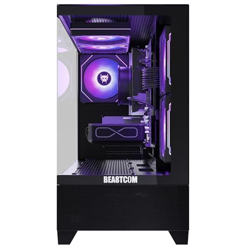 BEASTCOM Q5 | Gaming PC Set Bundle | AMD Ryzen 7 5700X 8X 4,60GHz 16 Threads, RTX 5070 12GB, 16GB RAM, 1TB NVMe SSD, Monitor LED 27" + RGB Tastatur + Maus + Mauspad, HDMI, WLAN, Win 11 Bild 3