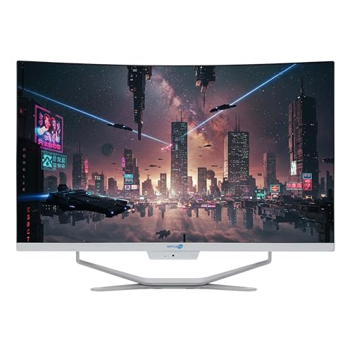 SIMPLETEK All-in-One AiO 27 Zoll FHD Curved Windows 10 Core i7 bis 3,6 GHz 8 GB RAM SSD 4 TB + kabellose Maus inklusive Webcam PC Gaming Curved Streaming Haus Arbeit Computer für Jungen Bild 1