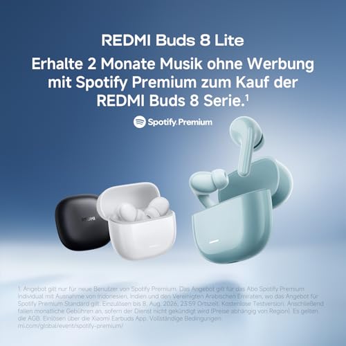 XIAOMI REDMI Buds 8 Lite: True-Wireless In-Ear Kopfhörer mit 42dB ANC, 12,4mm Treiber, bis zu 36 Std. Laufzeit, 5 EQ-Presets & Bluetooth 5.4, schwarz Bild 3