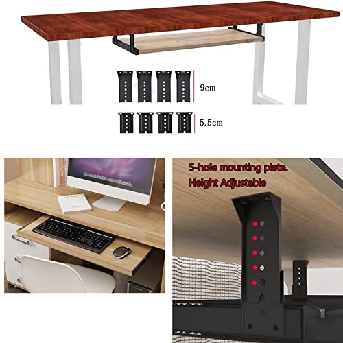 Tastaturablage, einfach zu installieren, Holz-Maus-Plattform, platzsparender Arbeitsplatz, ideal für Heimbüro und Gaming-SetupErgonomisches Design für Komfort Bild 3