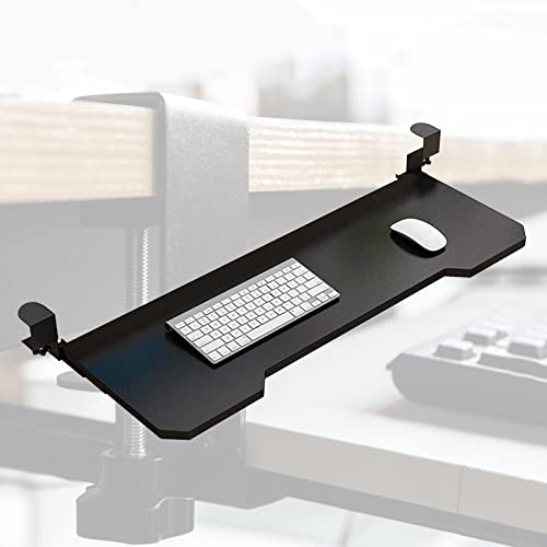 Verstellbare Tastaturablage mit verschiebbarem Trockner und Maus-Plattform, Untertischstütze für Home Office & Gaming Setup, platzsparende Workstation-Lösung Bild 1