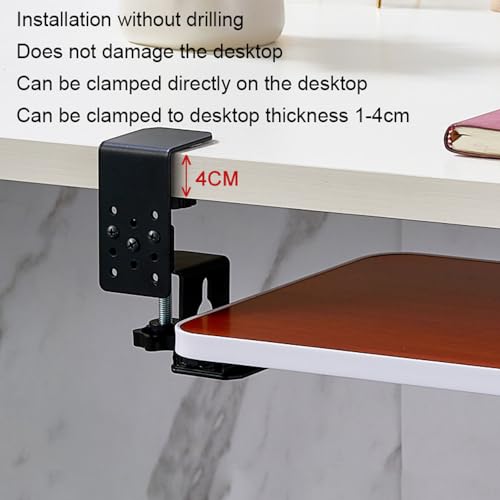 Tastaturablage Der Untertisch-Schiebeplattform für Cuter und Maus, platzsparend, ausziehbares Design für Home Office und Gaming, verstellbare Höhe und einfache Installation Bild 4