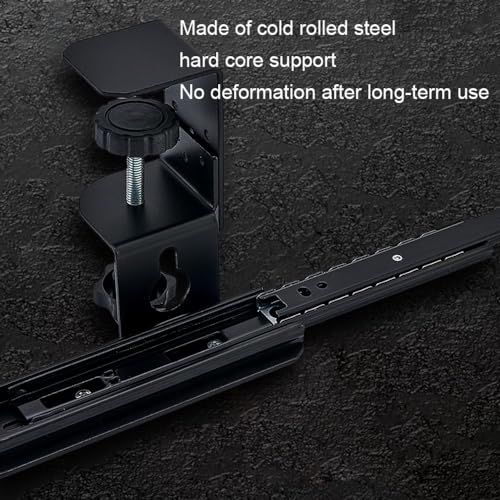 Tastaturablage Der Untertisch-Schiebeplattform für Cuter und Maus, platzsparend, ausziehbares Design für Home Office und Gaming, verstellbare Höhe und einfache Installation Bild 6