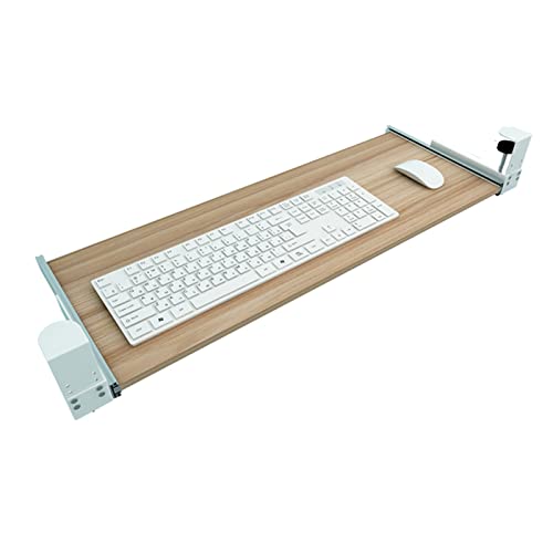 Tastaturablage aus Holz, einziehbarer Schreibtisch für Tastatur und Maus, 75 x 30 cm, rustikales Braun, platzsparende Lösung, für Home Office & Gaming Setup Bild 1