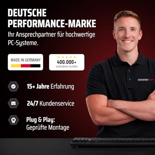 SYSTEMTREFF Basic Gaming Komplett PC Set Intel Core Ultra 5 225F 6x4.4GHz | Nvidia RTX 3050 6GB | 512GB M.2 NVMe | 16GB DDR5 RAM | Windows 11 | 27 TFT Monitor | Desktop Paket Computer für Gamer Bild 6