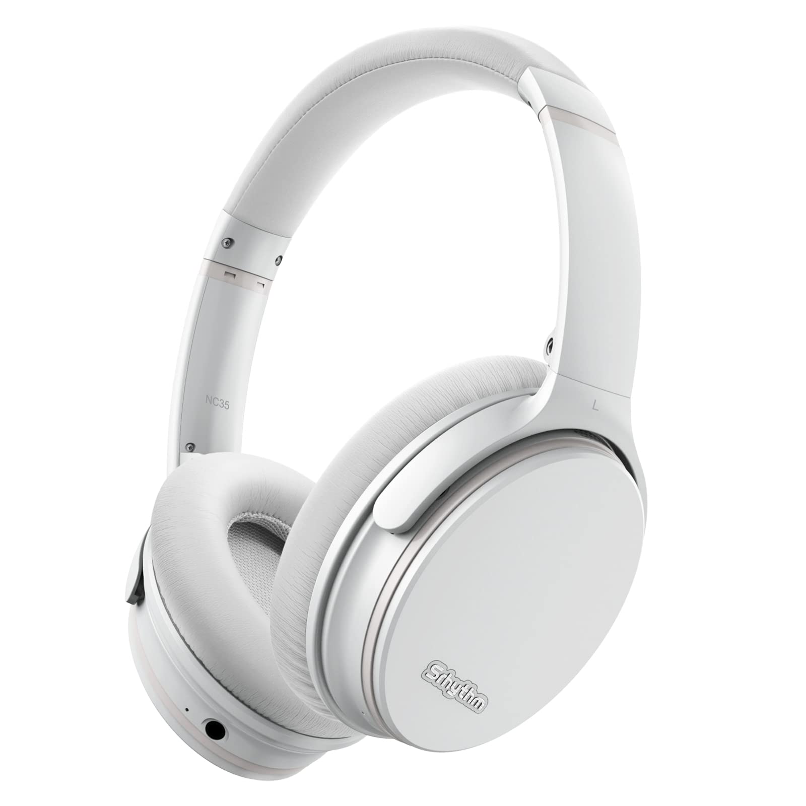 Srhythm NC35 Active Noise Cancelling Kopfhörer Kabellos Bluetooth - LDAC Modus, Schnellladung, 50+ Wiedergabe Over-Ear Kopfhoerer mit Mikrofon, Verbindung von 2 Geräten, Memory Protein Ohrmuscheln