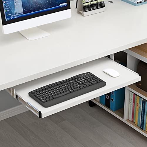Bunte Tastaturablage aus Holz mit ausziehbarer Unterstützung, Untertisch-Tastatur- und Maus-Halter, Schreibtisch-Exteon für PC-Gaming und Heimbüro.